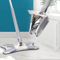 X Mop Manual Extrusion Hand-free Flat Squeeze Mop X-Type Microfiber Squeezing Twist Mop Household Cleaning Tool